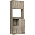 Easycomfort Credenza Moderna per Cucina o Sala da Pranzo, Mobile Buffet with Armadietti e Cassetti in Legno, Grigio, 71x41x178cm