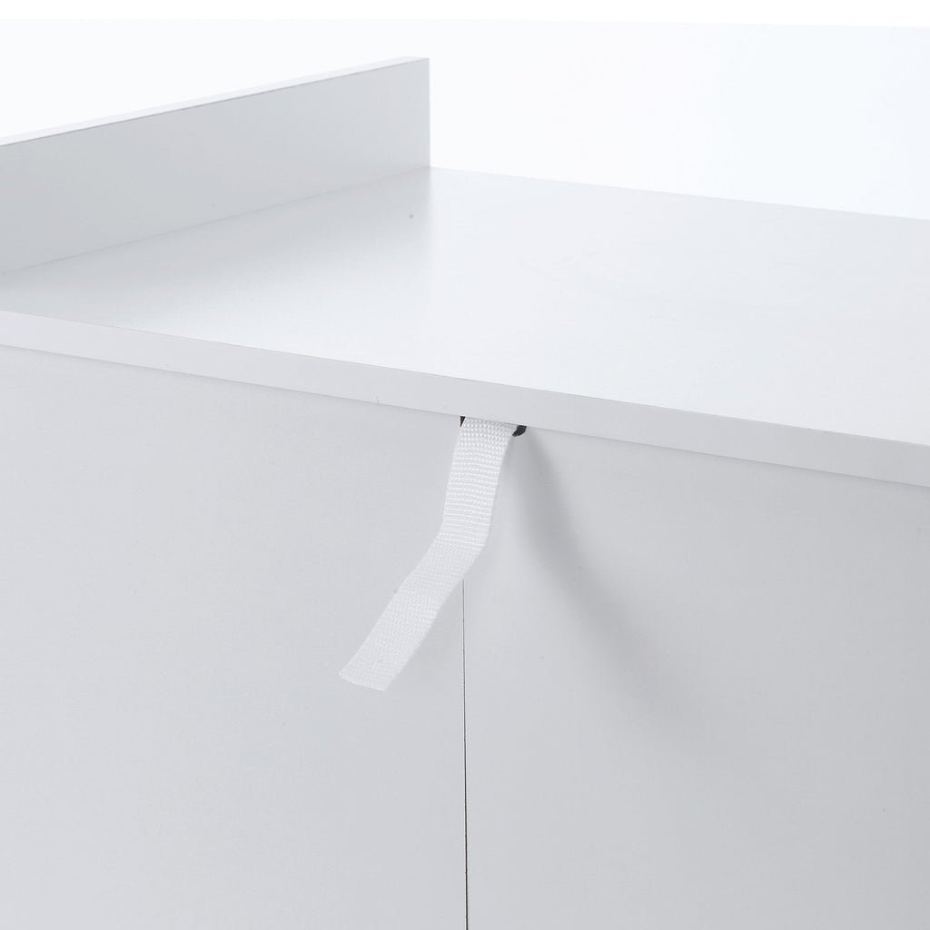 Easycomfort Carrello da Cucina Portavivande per Microonde with 4 Ruote, in Legno, 60x40x77cm - Rovere