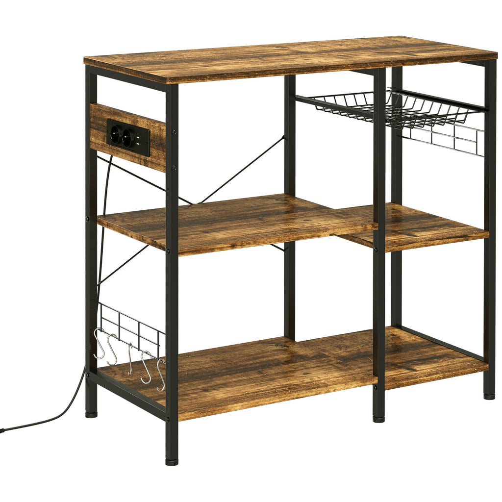 EasyComfort Keukenmeubel 3 planken met stopcontact en USB
