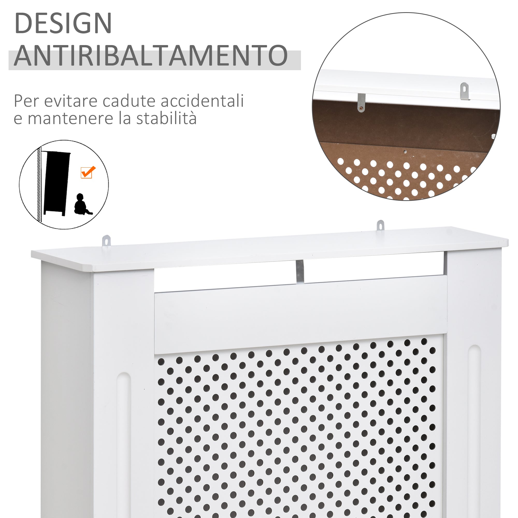 EasyComfort MDF radiatorombouw wit 78×82×19 cm