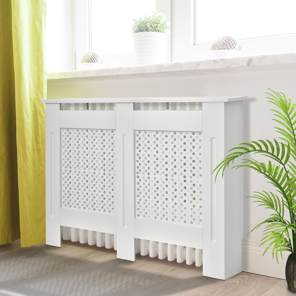 EasyComfort radiatorombouw MDF wit 111.5 × 82 × 19 cm