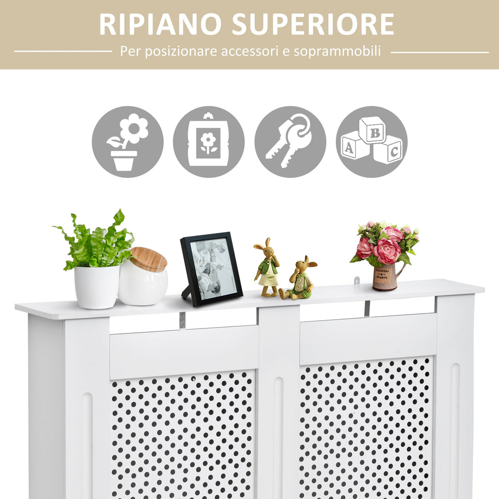 EasyComfort radiatorombouw MDF wit 111.5 × 82 × 19 cm