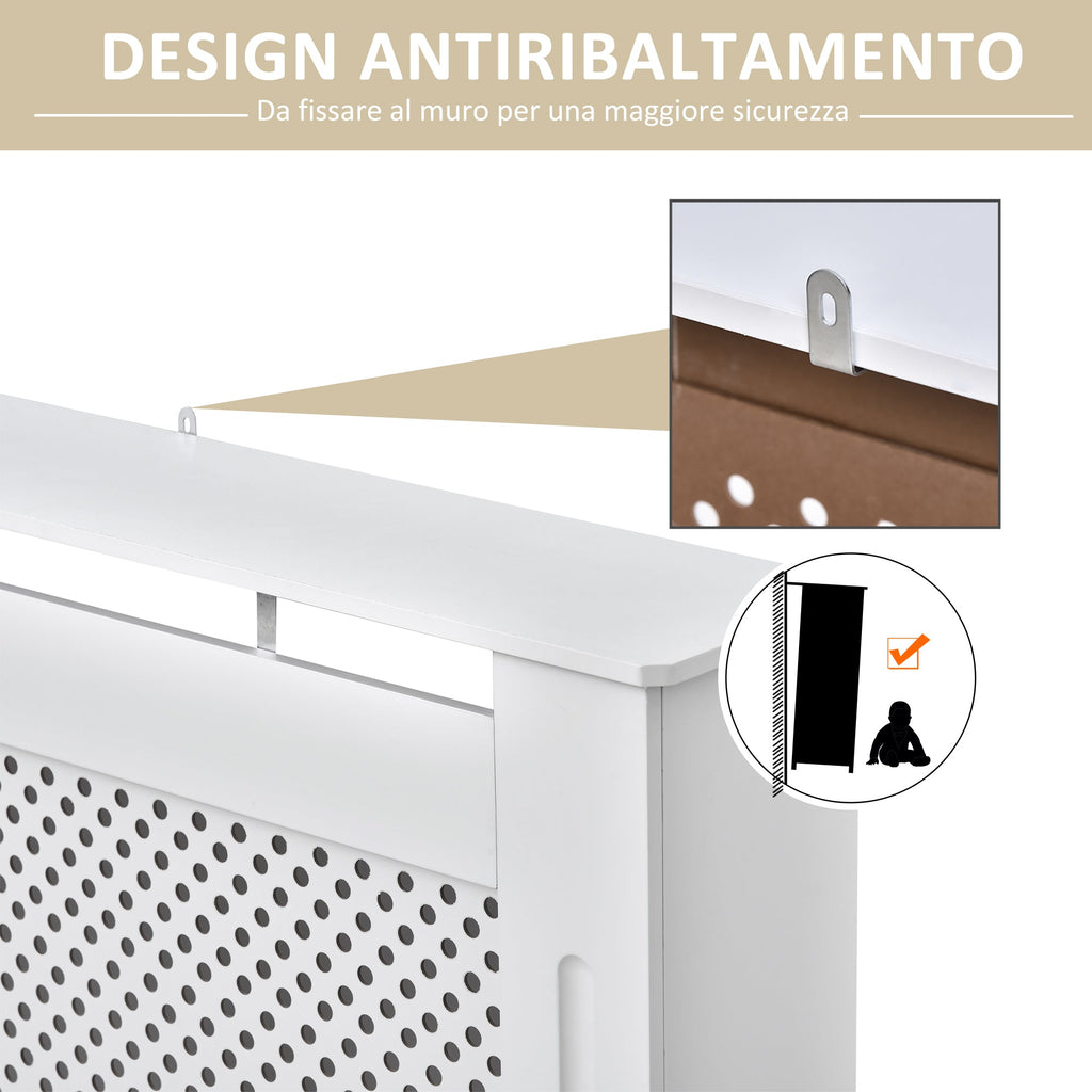 EasyComfort radiatorombouw MDF wit 111.5 × 82 × 19 cm