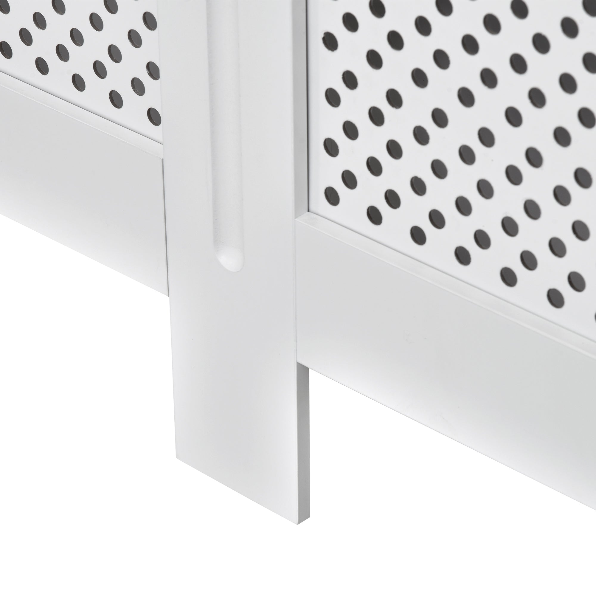 EASYCOMFORT Wooden Radiator Cover Modern Cover 111.5 × 82 × 19cm Painted White