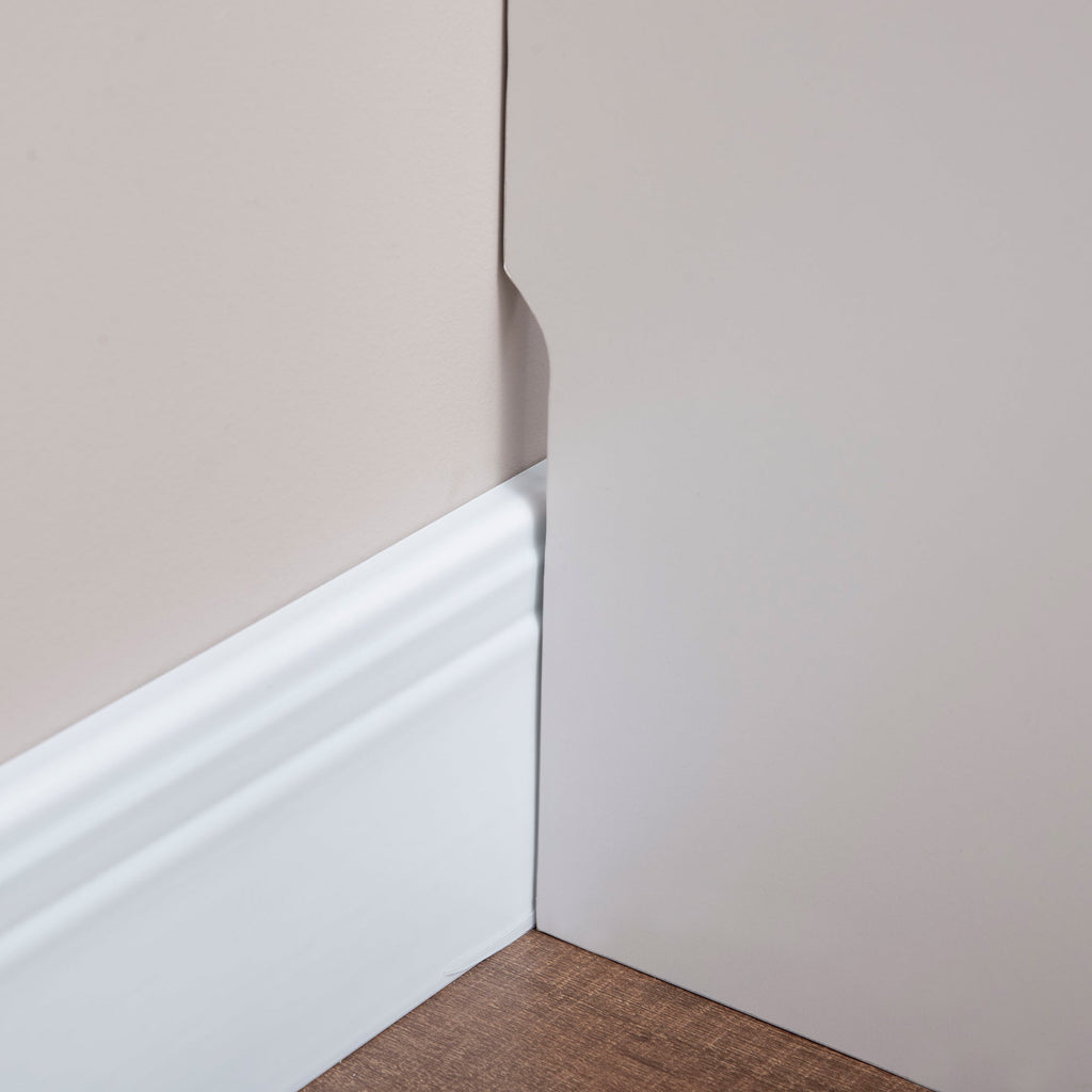 EASYCOMFORT Modern and Elegant Slatted Radiator Cover for the Home, in MDF and Steel, 120x18x84cm, White
