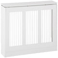 Easycomfort Copritermosifone a Doghe Moderno ed Elegante per la Casa, in MDF e Acciaio, 90x18x84cm, white