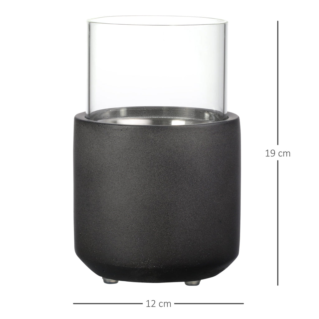 EasyComfort bio-ethanol tafelhaard 0.4 L, 12×12×19 cm, donkergrijs