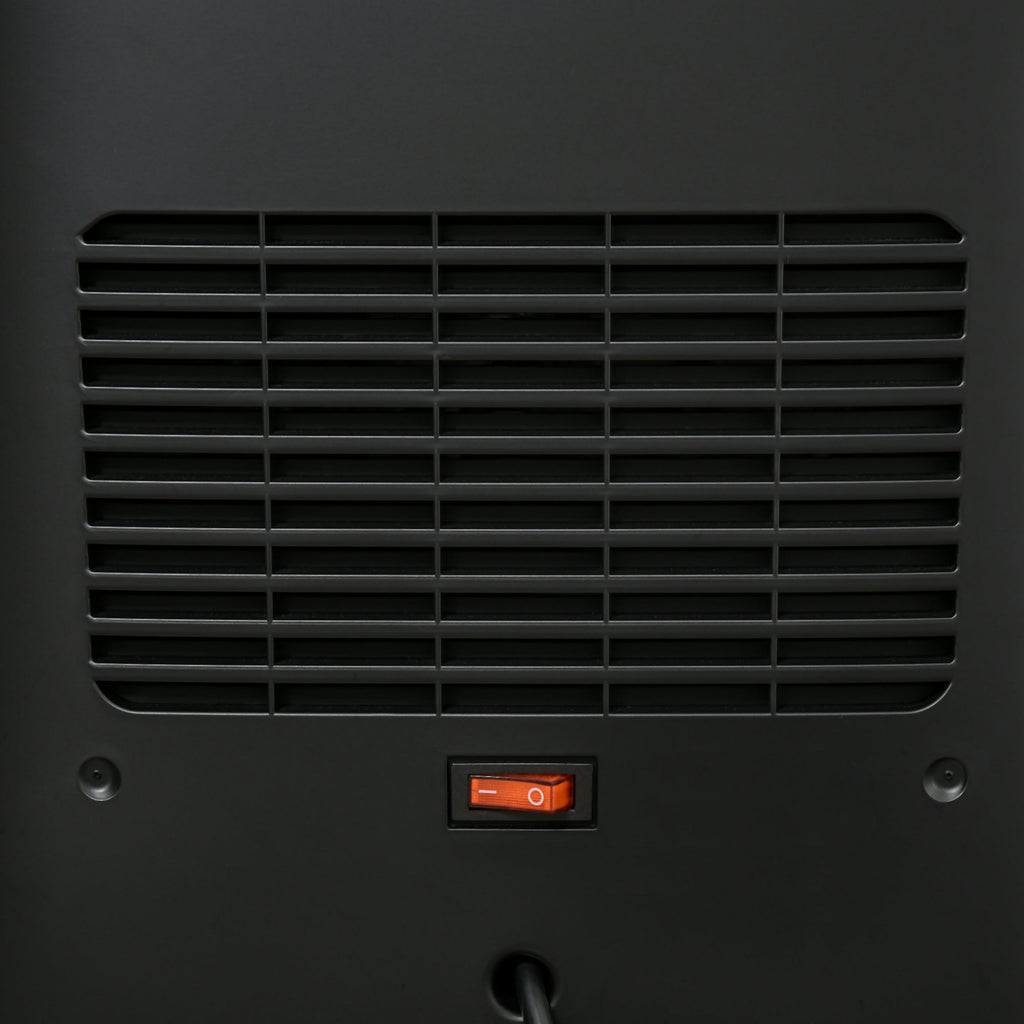 EasyComfort ventilatorkachel 1000/2000 W met vlameffect, zwart