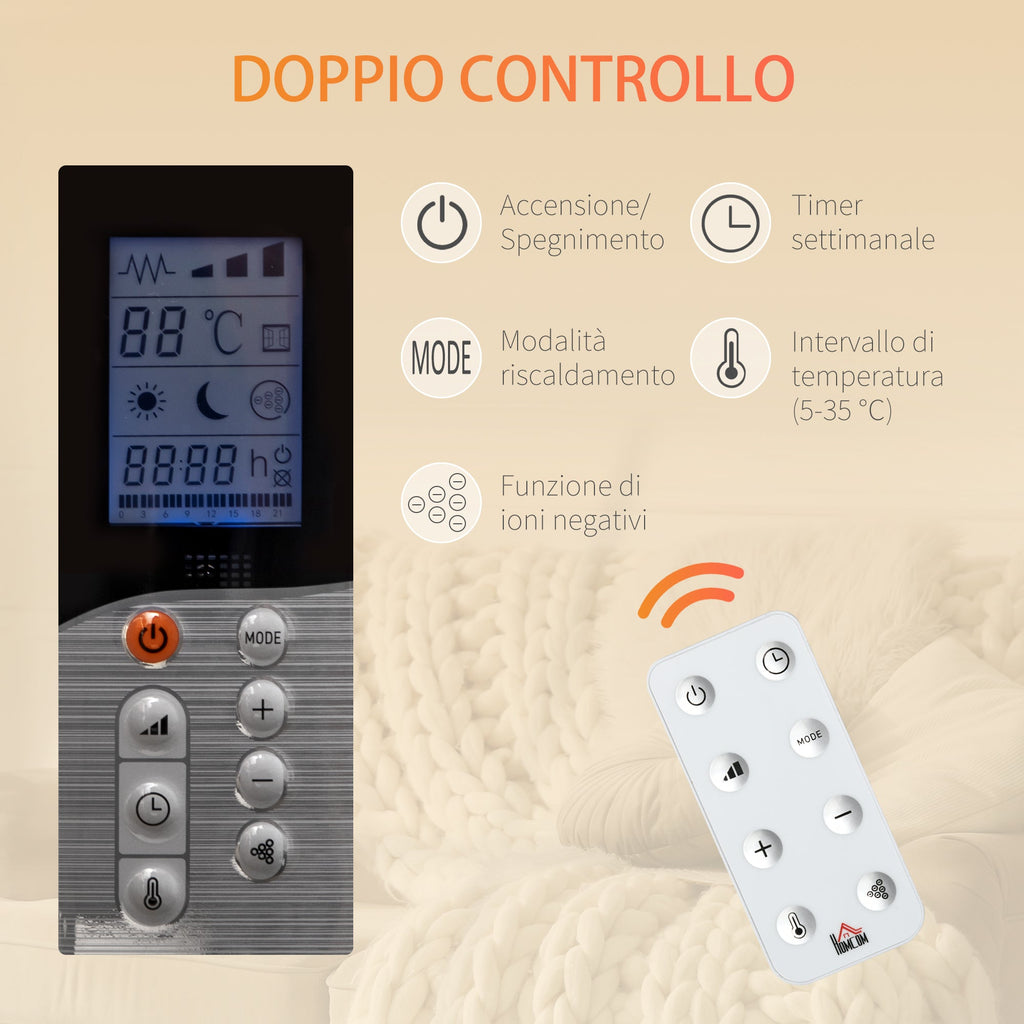 EasyComfort elektrische kachel 1000/2000 W met timer