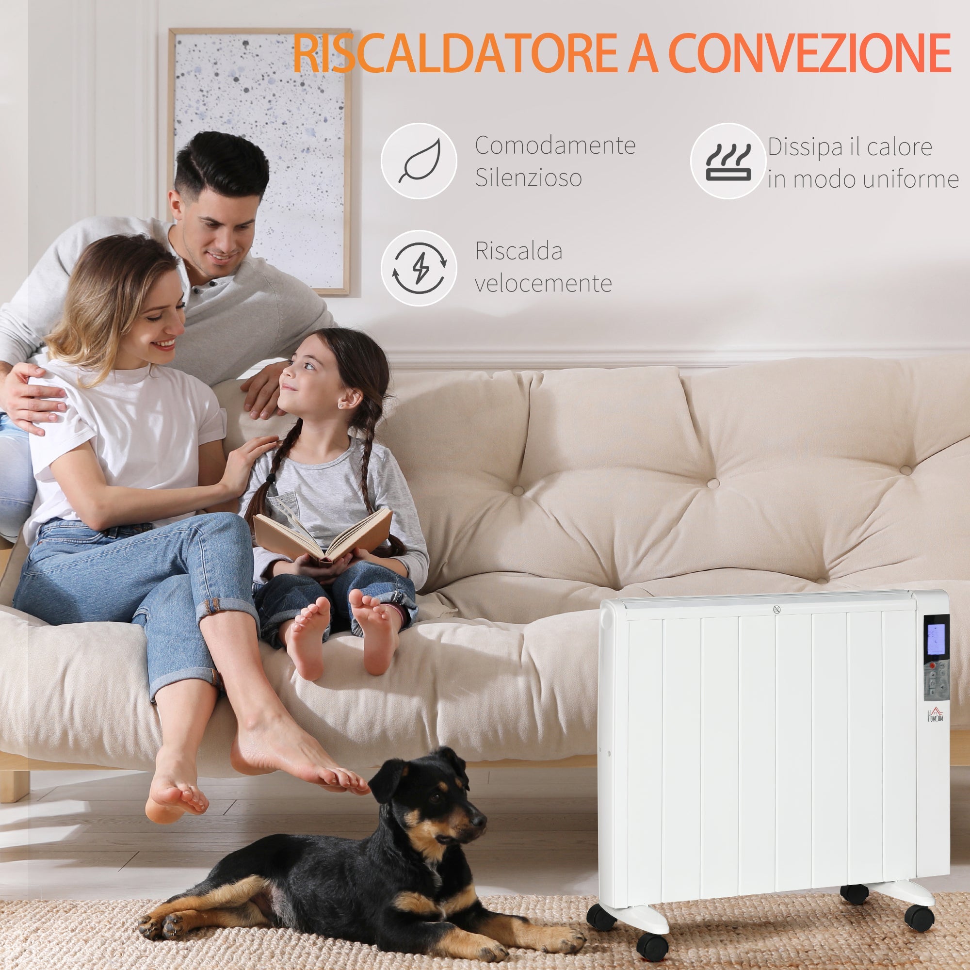 EasyComfort elektrische kachel 1000/2000 W met timer