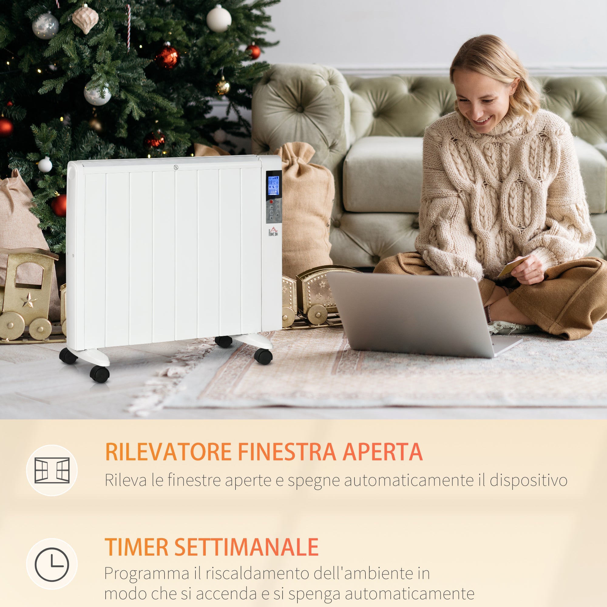 EasyComfort elektrische kachel 1000/2000 W met timer