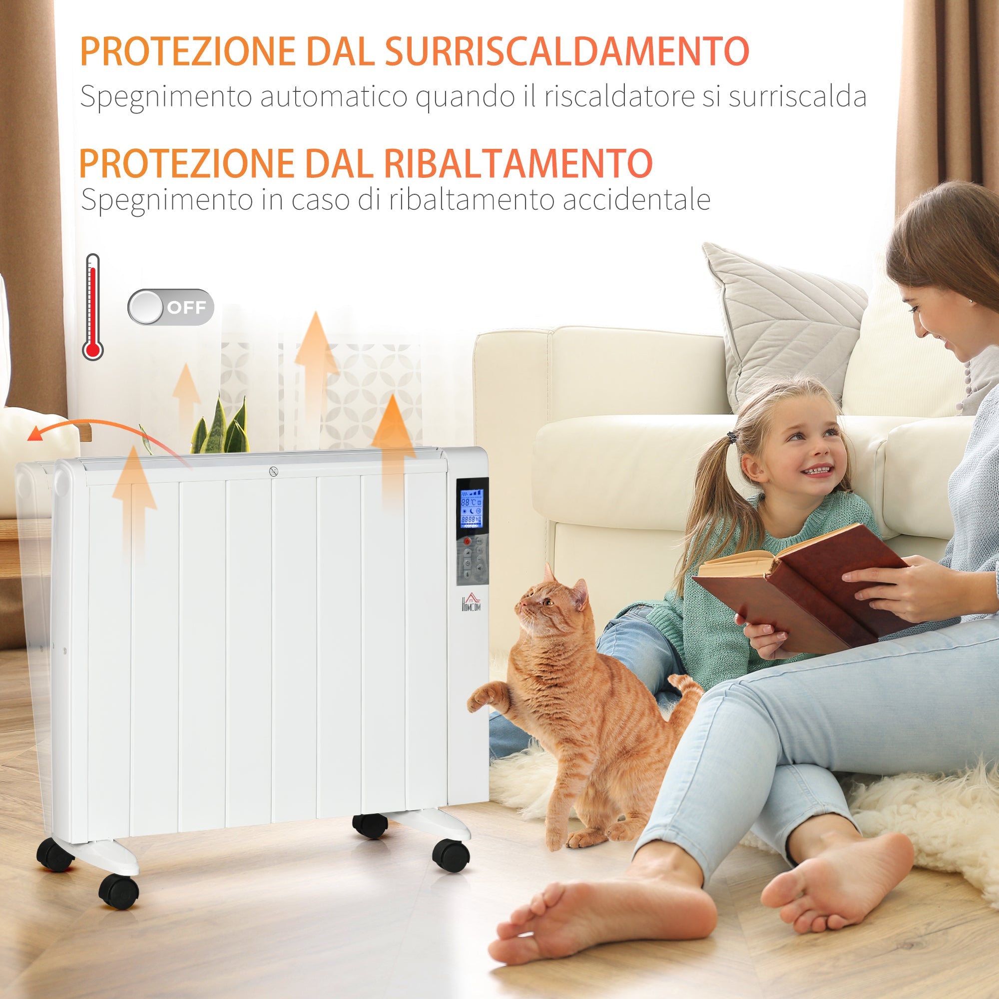 EasyComfort elektrische kachel 1000/2000 W met timer