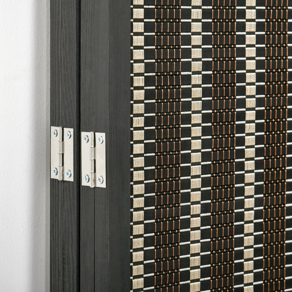 EasyComfort kamerscherm 4 panelen 180x180 cm zwart/bruin