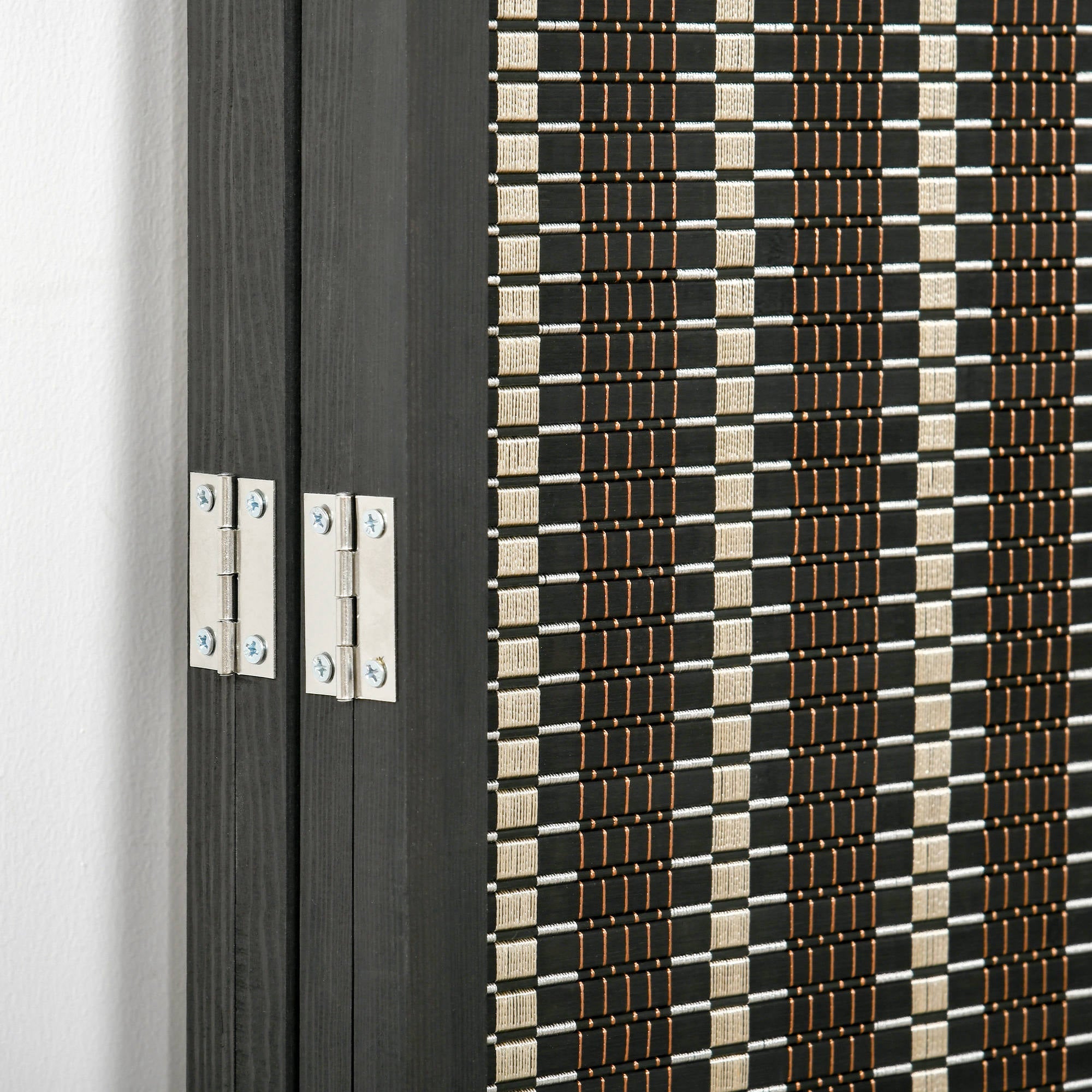 EasyComfort kamerscherm 4 panelen 180x180 cm zwart/bruin