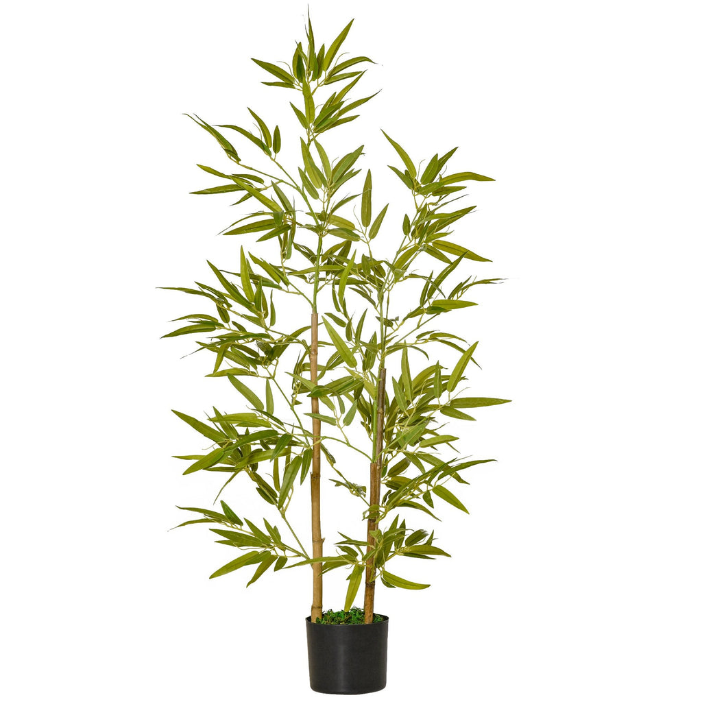 EASYCOMFORT Artificial Bamboo Plant 120cm High with Pot for Indoor and Outdoor, Green