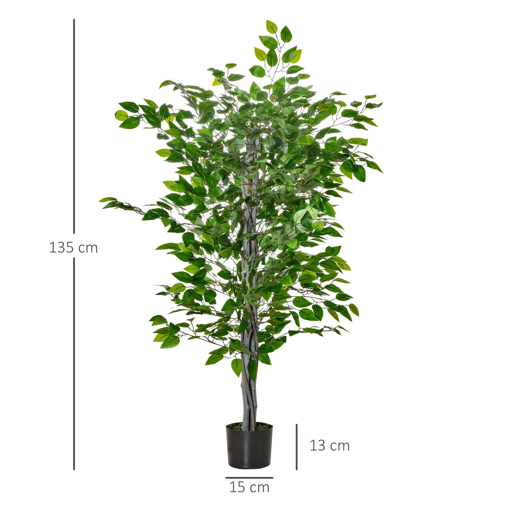 EASYCOMFORT Ficus kunstplant 135 cm met pot