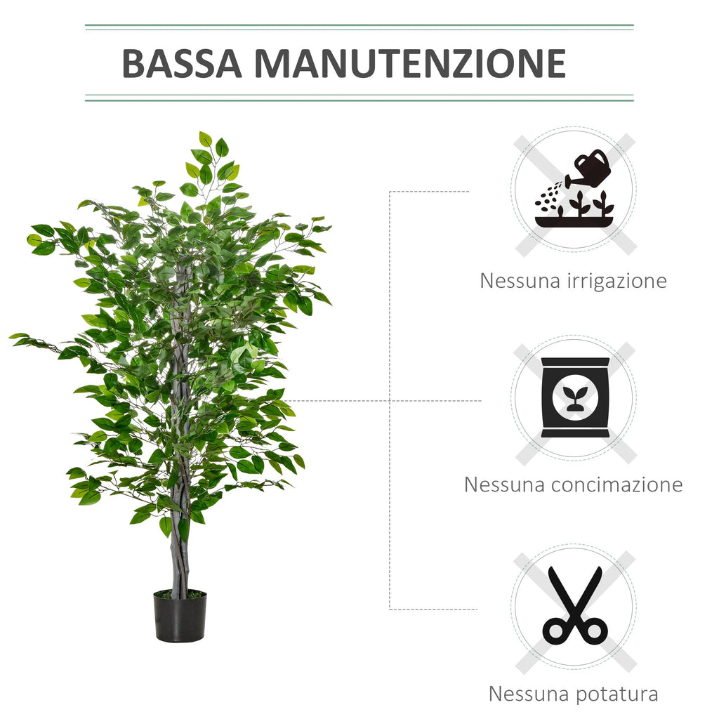 EASYCOMFORT Ficus kunstplant 135 cm met pot