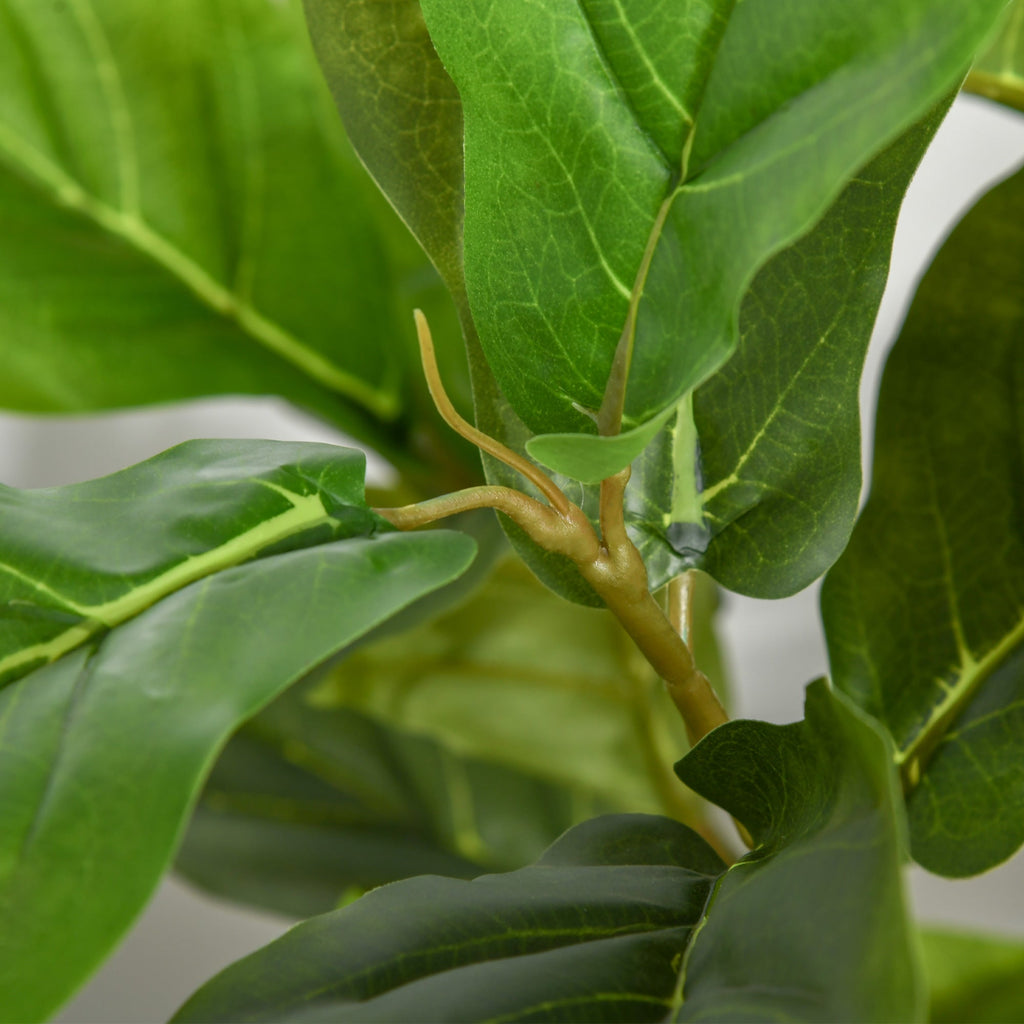 EASYCOMFORT Artificial Ficus 130cm for Indoors and Outdoors, Realistic Artificial Plant with 78 Leaves
