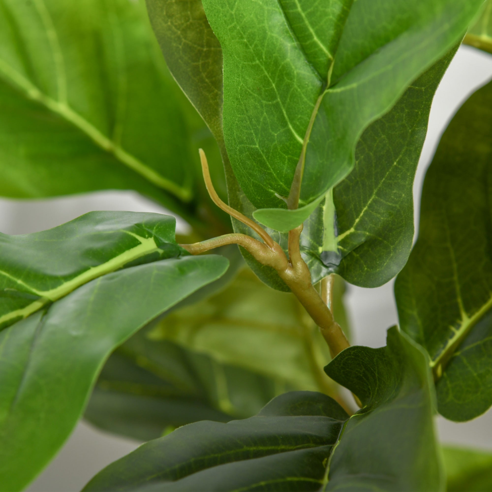 EASYCOMFORT Artificial Ficus 130cm for Indoors and Outdoors, Realistic Artificial Plant with 78 Leaves