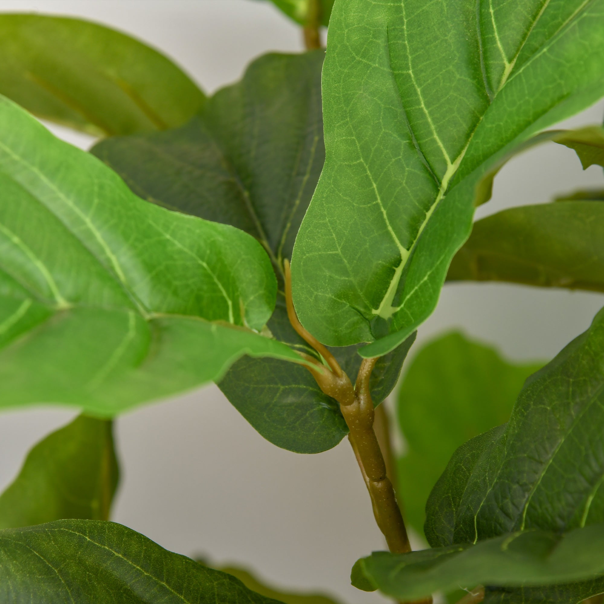 EASYCOMFORT Artificial Ficus 130cm for Indoors and Outdoors, Realistic Artificial Plant with 78 Leaves