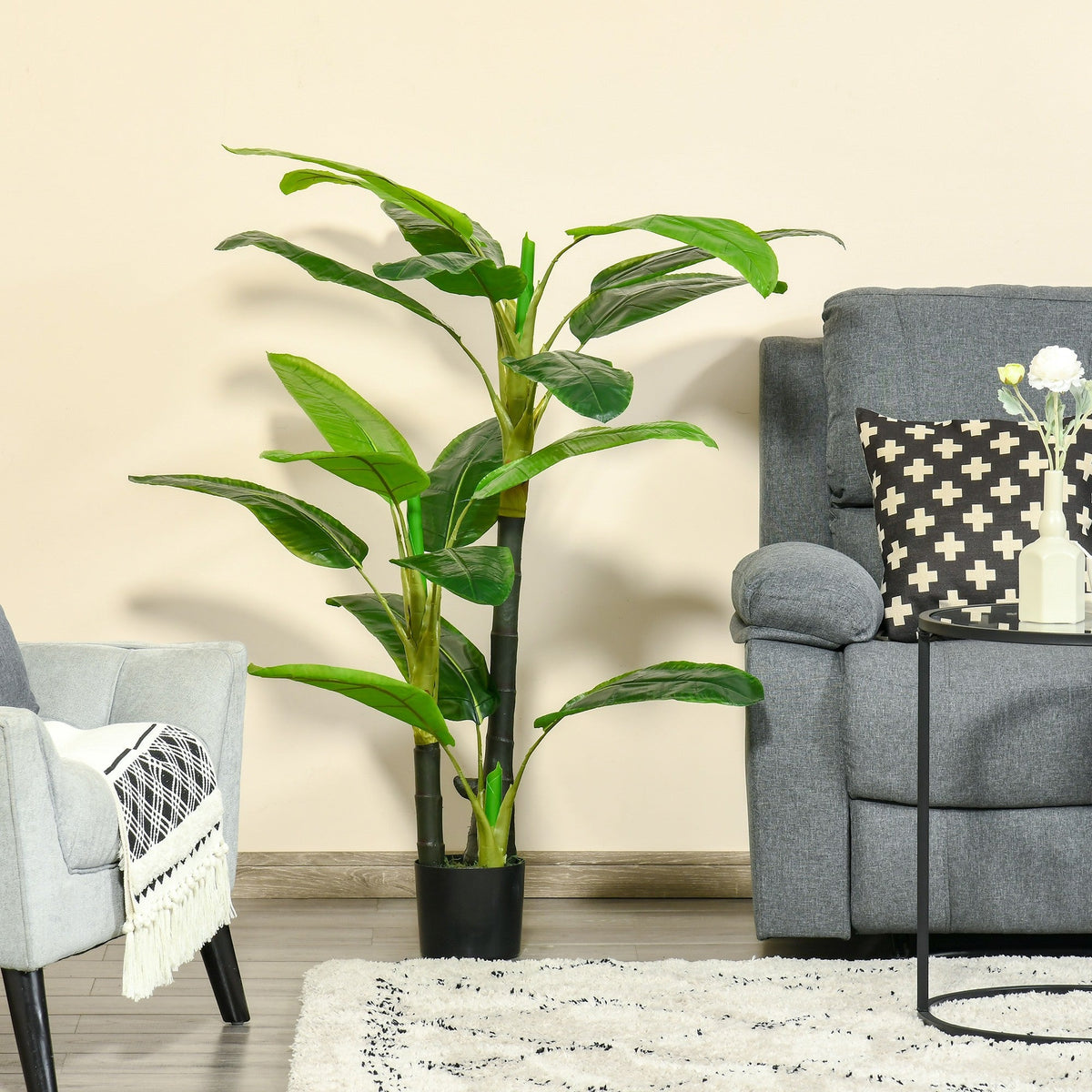EasyComfort kunstbananenplant in pot 150 cm