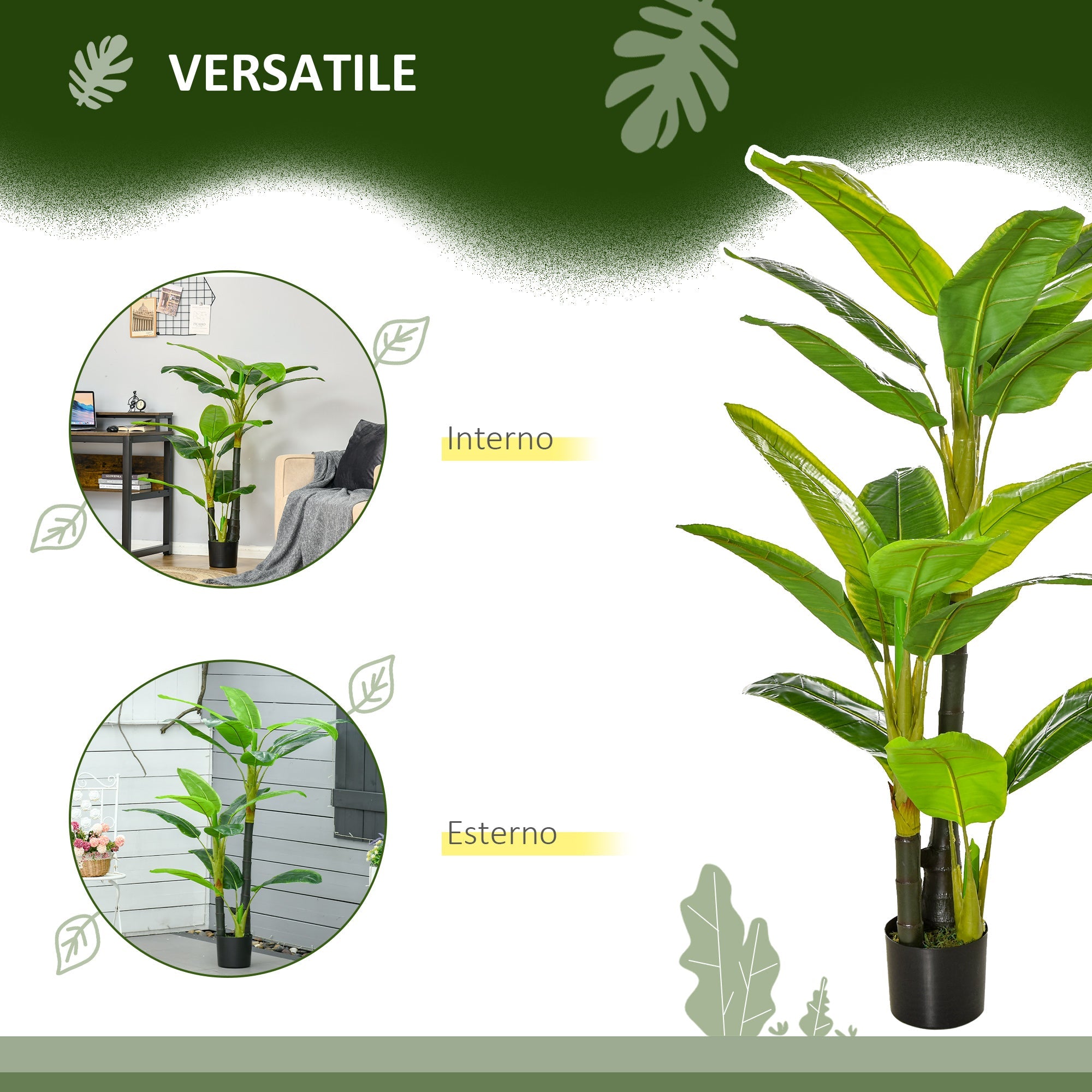 EasyComfort kunstbananenplant in pot 150 cm