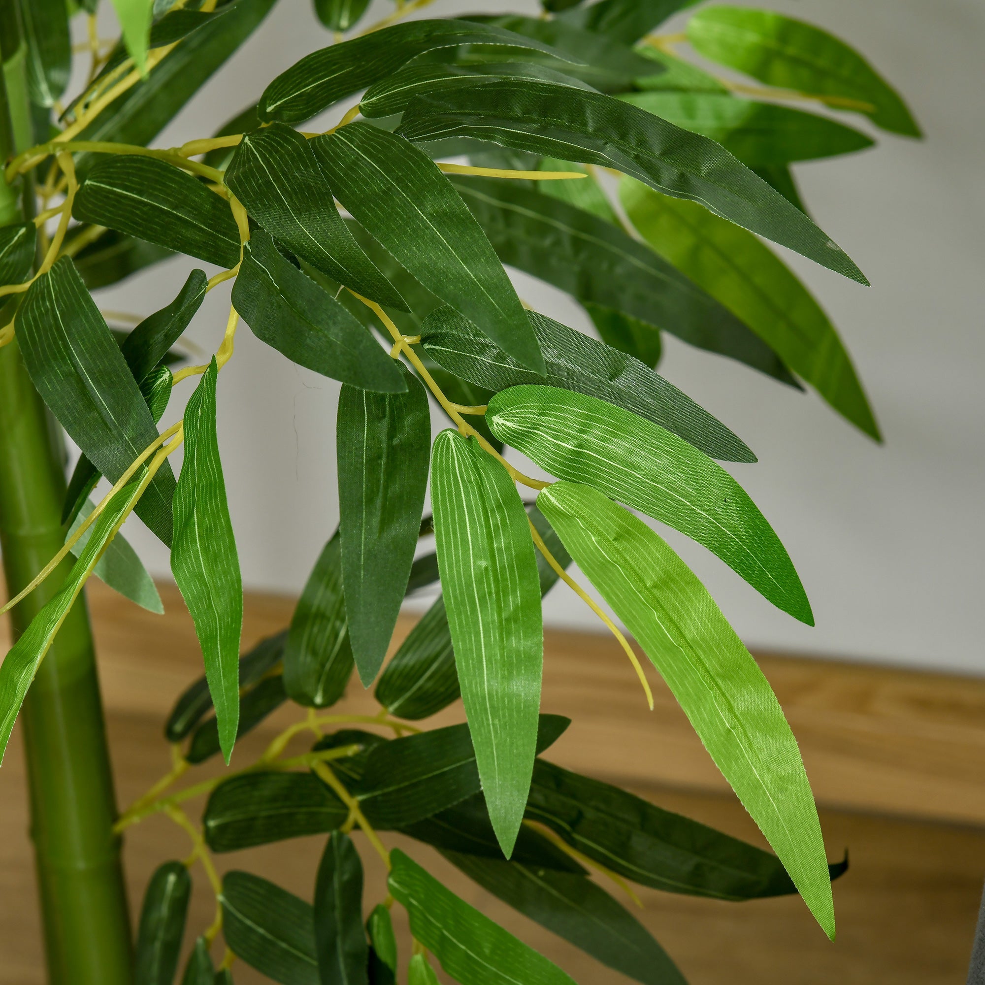 EASYCOMFORT Fake Bamboo Plant 160cm High with Black Pot for Indoor and Outdoor