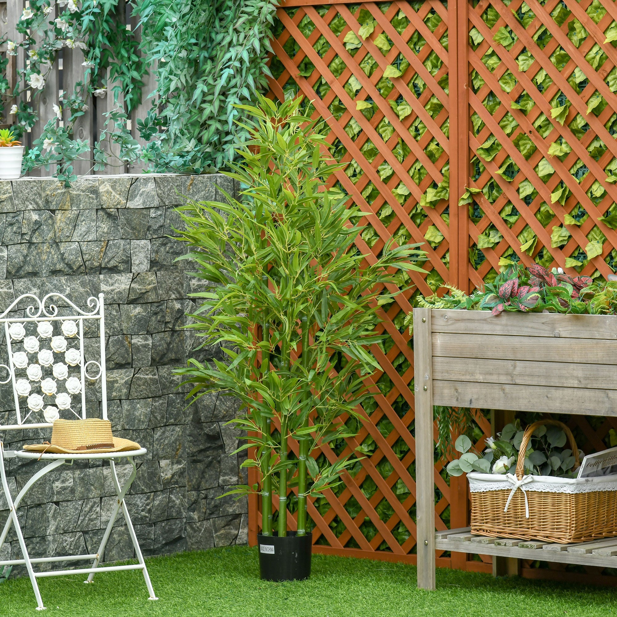 EASYCOMFORT Bamboo kunstplant 150 cm met pot