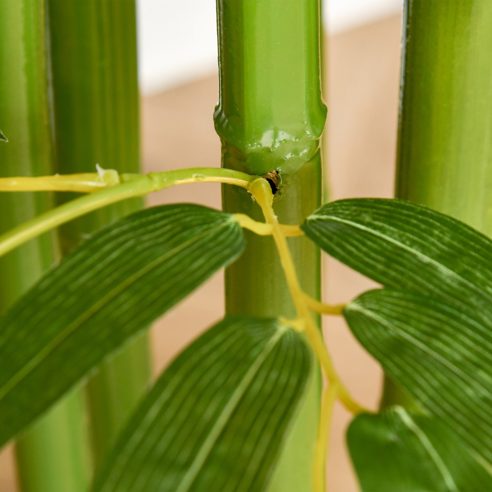EASYCOMFORT Fake Bamboo Plant in Realistic Pot with 780 Leaves for Indoor and Outdoor 140cm