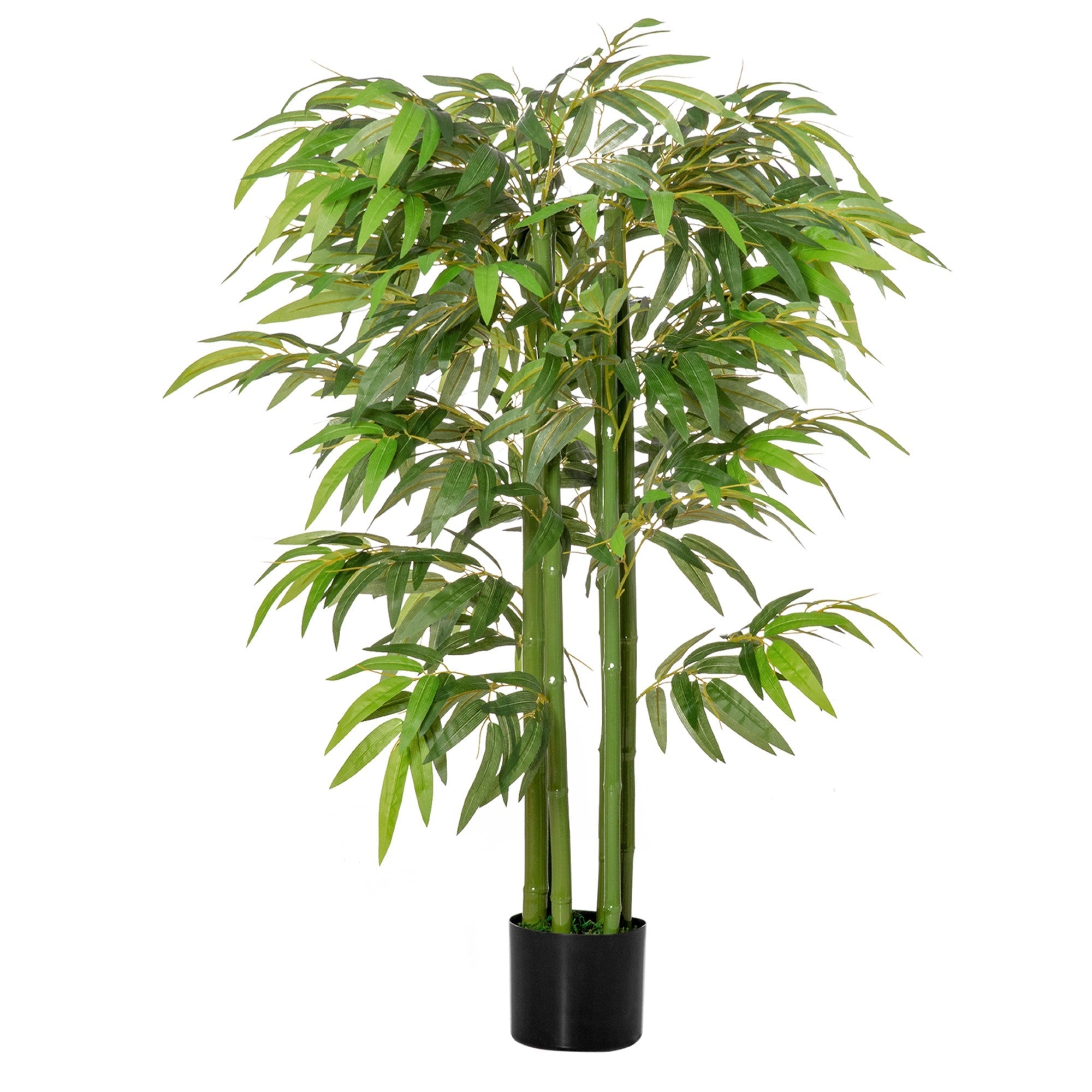 EASYCOMFORT Fake Bamboo Plant in Realistic Pot with 780 Leaves for Indoor and Outdoor 140cm