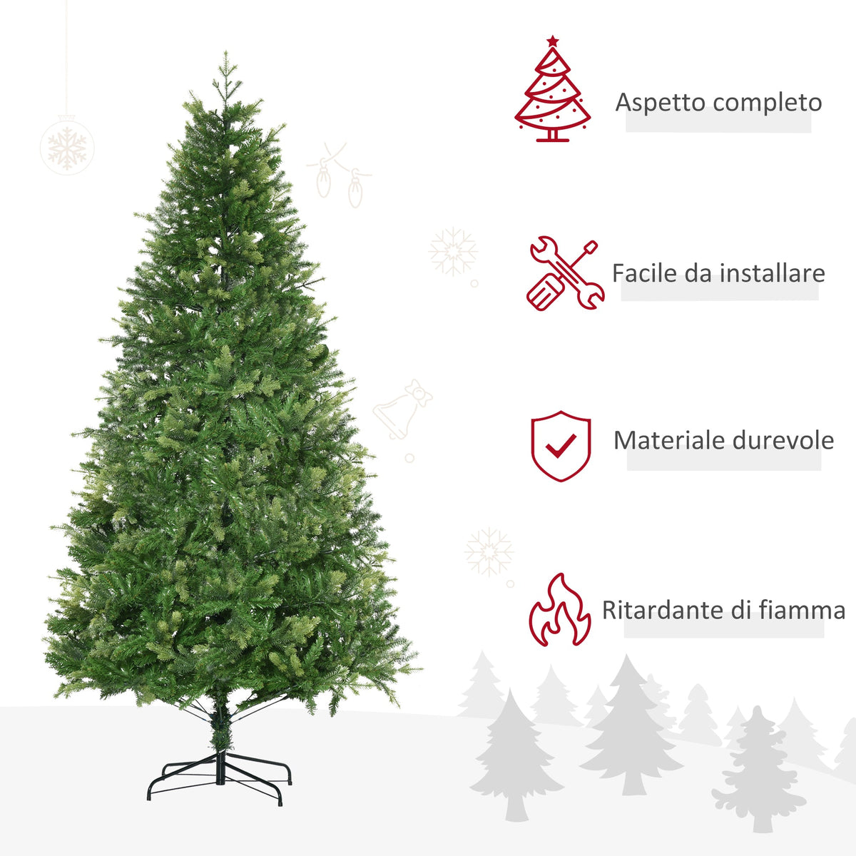 Easycomfort kerstboom voor binnen Ø124x228 cm - 2056 takken
