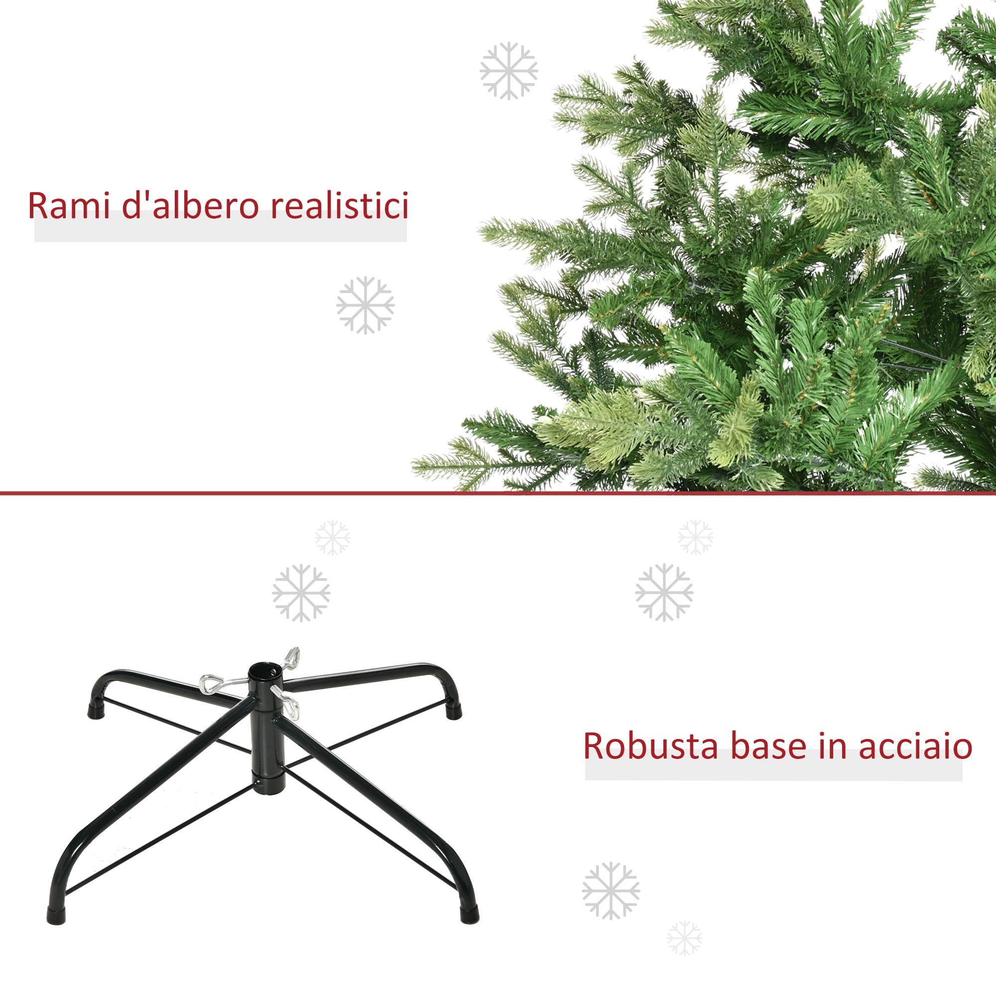 Easycomfort kerstboom voor binnen Ø124x228 cm - 2056 takken