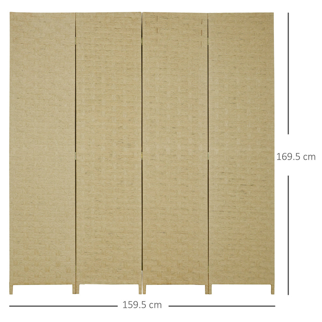 EasyComfort kamerscherm 4 panelen 169.5 cm, bruin