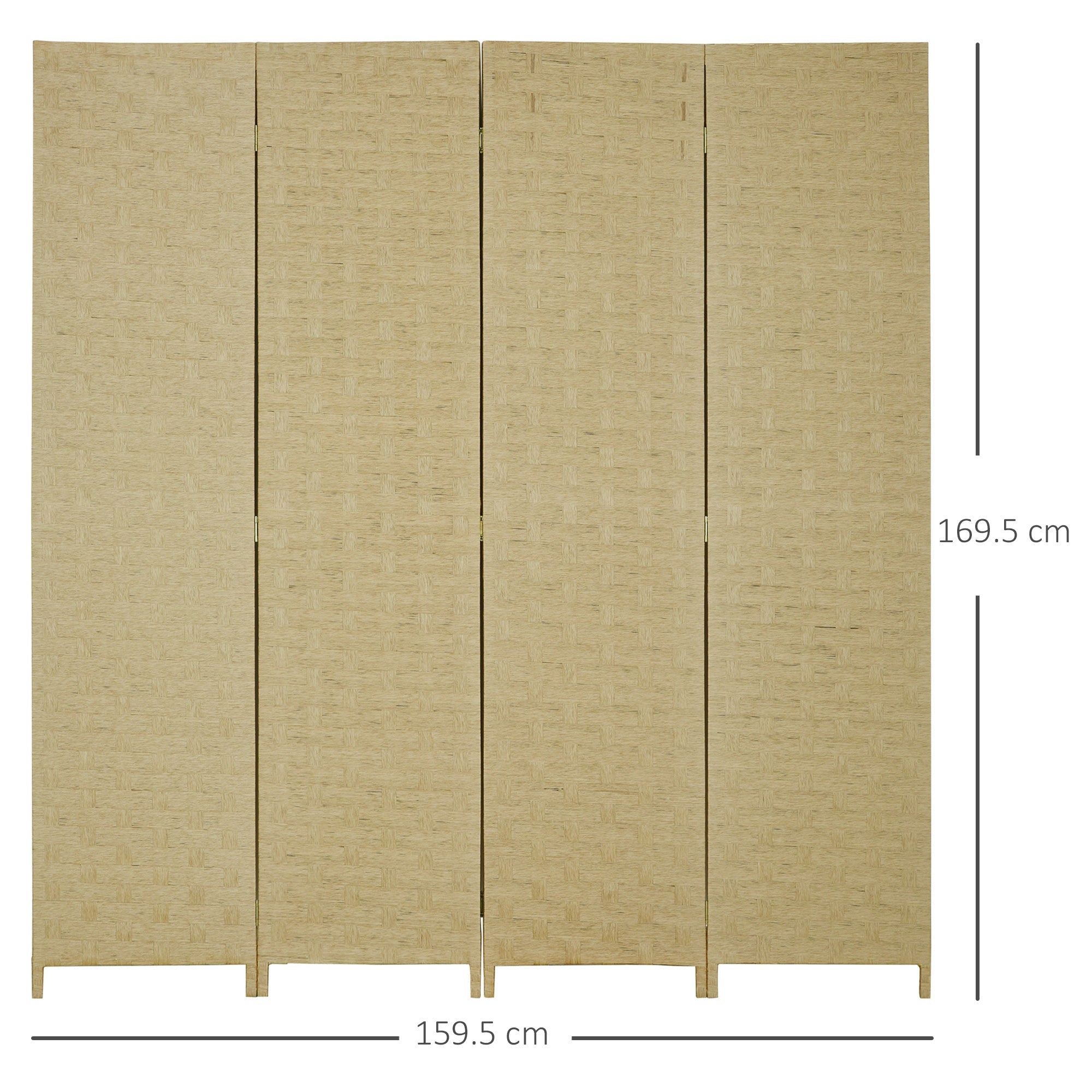 EasyComfort kamerscherm 4 panelen 169.5 cm, bruin