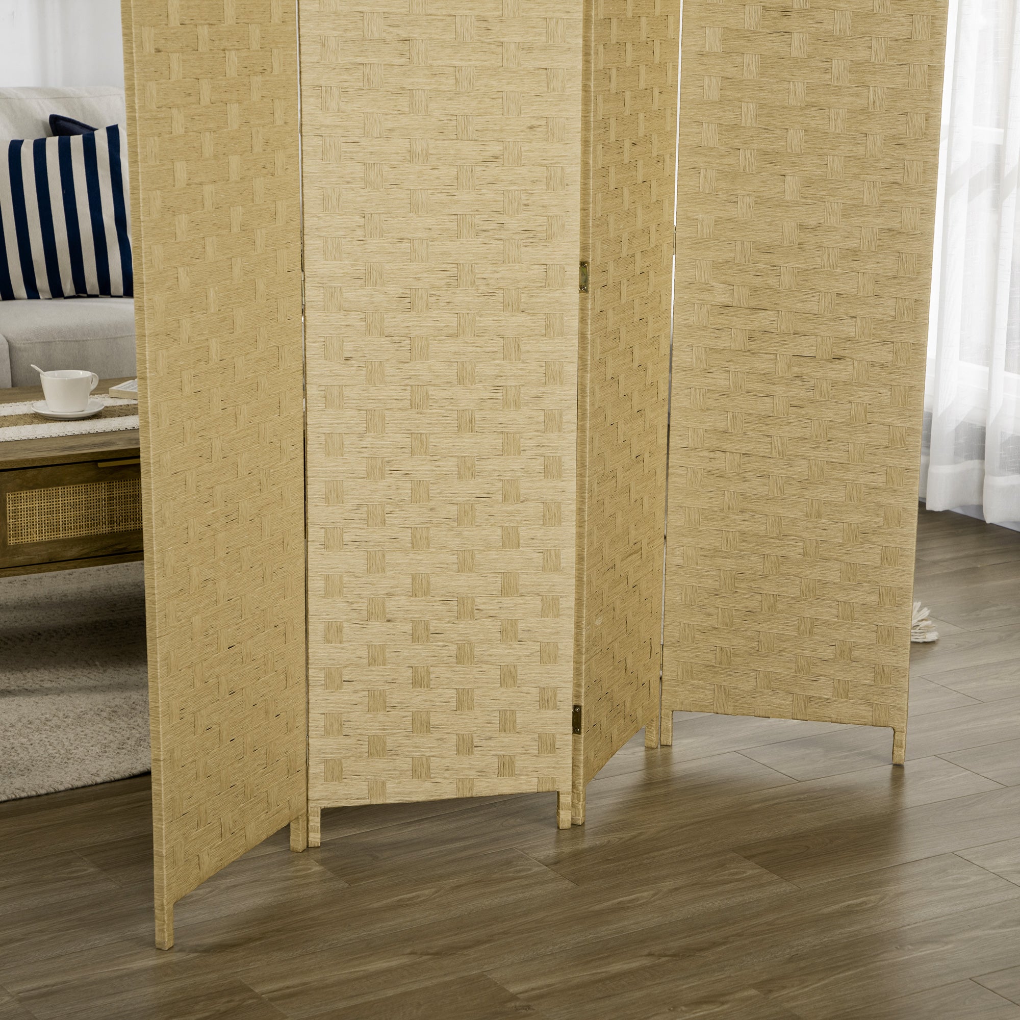 EasyComfort kamerscherm 4 panelen 169.5 cm, bruin