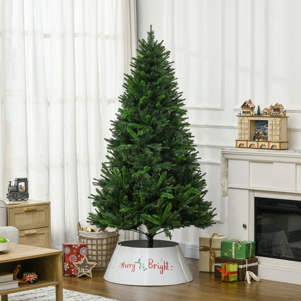 Easycomfort Albero di Natale Artificiale 180cm with 786 Rami, 2 Sezioni e Base in Metallo, Verde