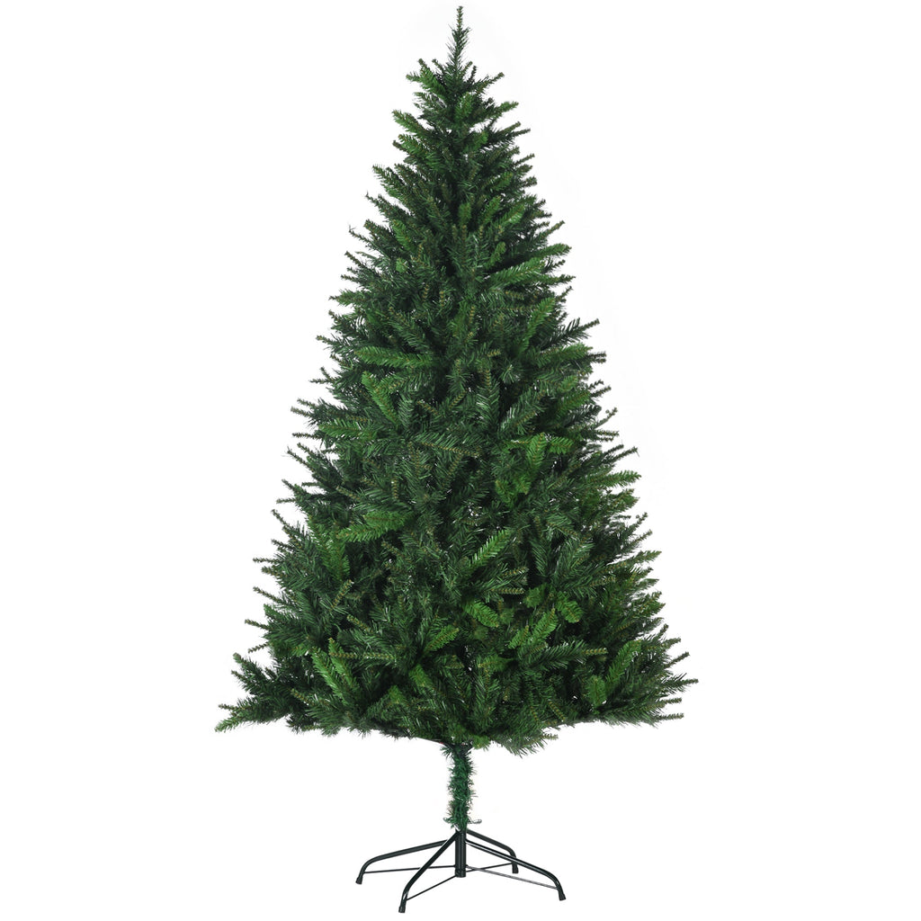 Easycomfort Albero di Natale Artificiale 180cm with 786 Rami, 2 Sezioni e Base in Metallo, Verde