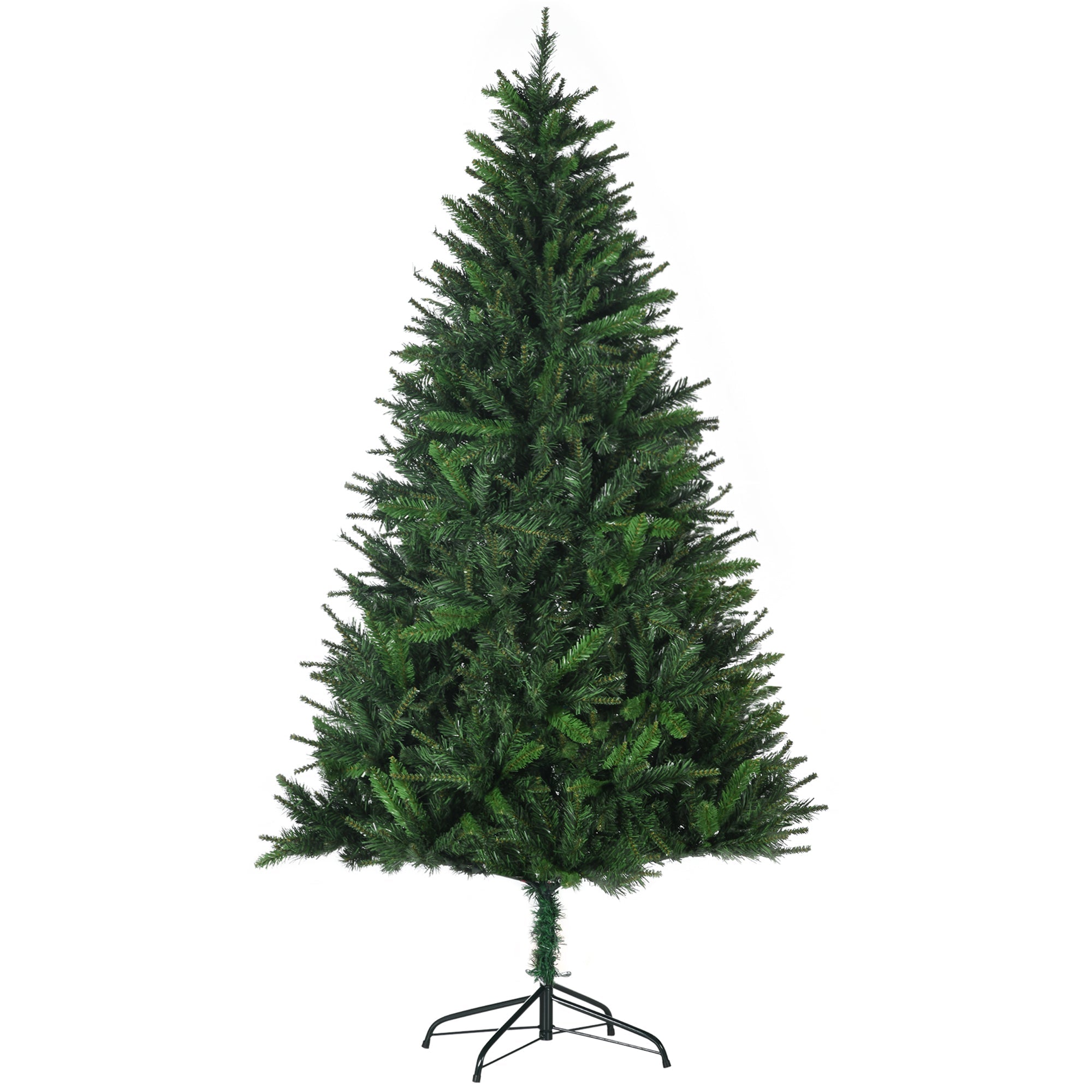 Easycomfort Albero di Natale Artificiale 180cm with 786 Rami, 2 Sezioni e Base in Metallo, Verde