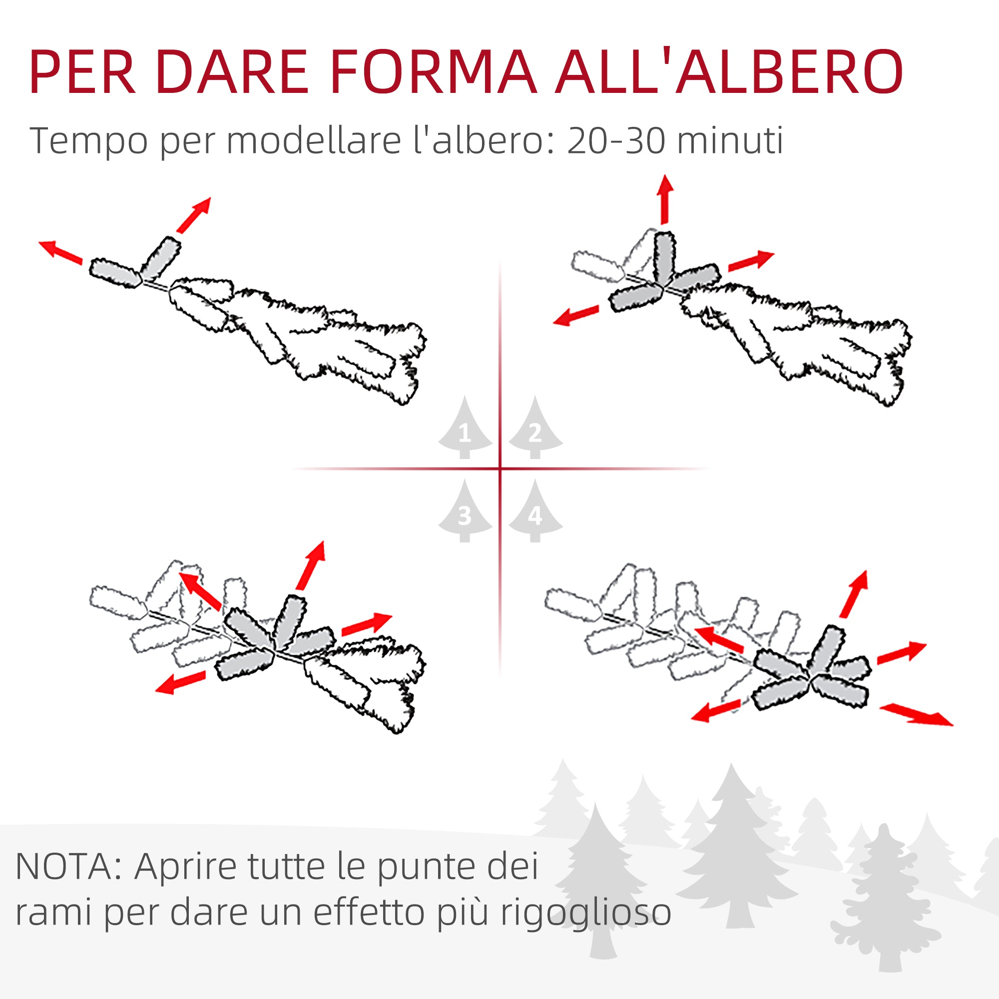 Easycomfort Albero di Natale Artificiale da 180cm with Pigne, 618 Rami e Base in Metallo, Verde