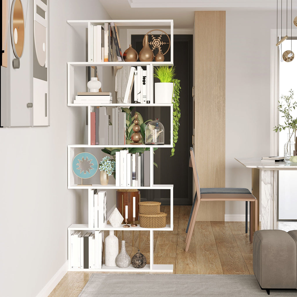 Easycomfort Libreria di Design Mobili Ufficio Scaffale in Legno 80x24x191cm white