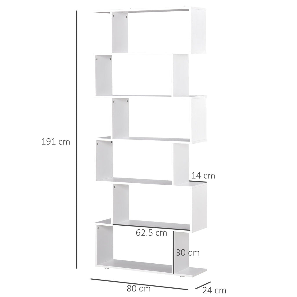 Easycomfort Libreria di Design Mobili Ufficio Scaffale in Legno 80x24x191cm white