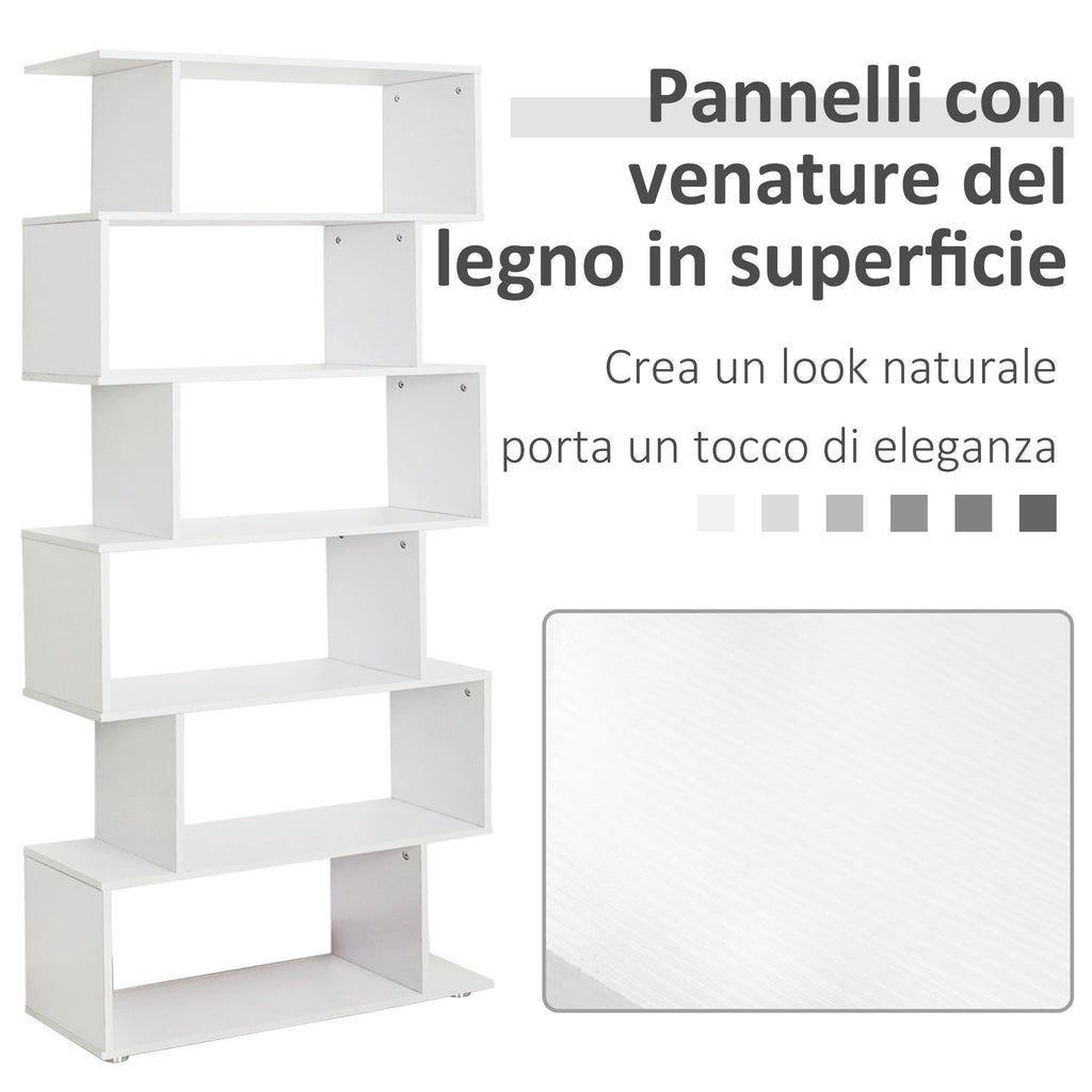 Easycomfort Libreria di Design Mobili Ufficio Scaffale in Legno 80x24x191cm white