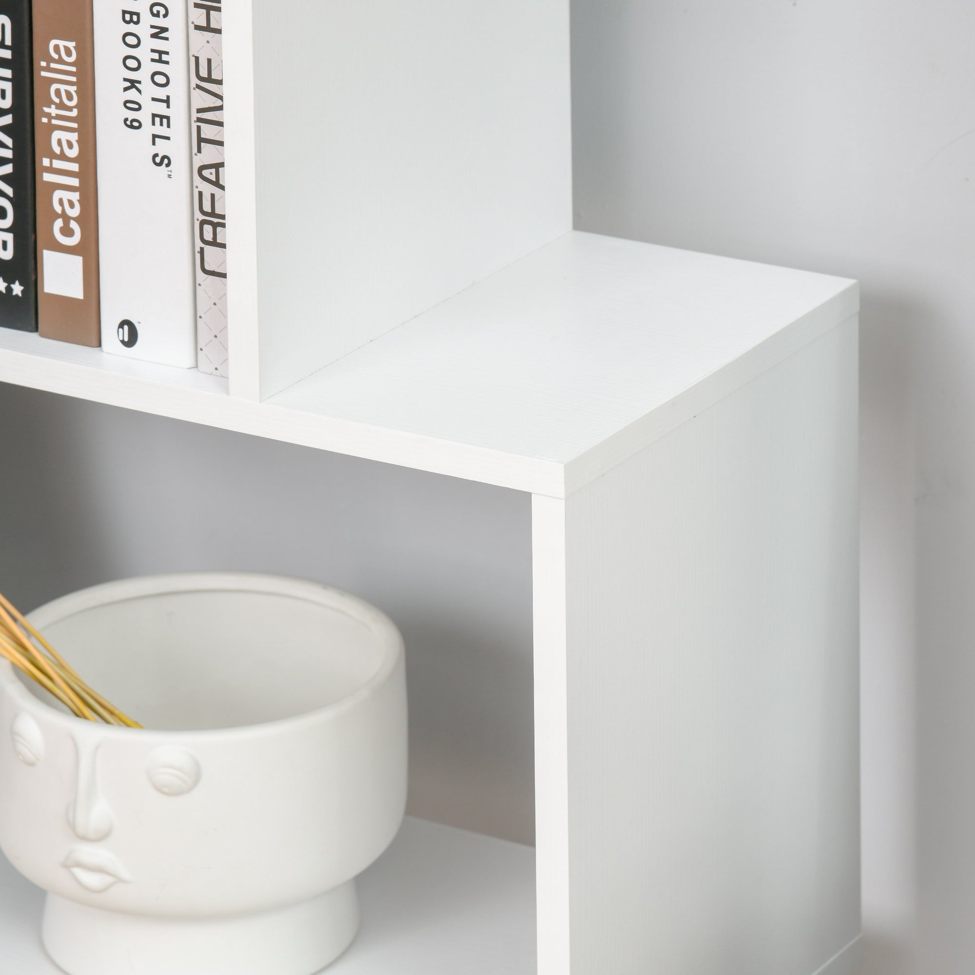 Easycomfort Libreria di Design Mobili Ufficio Scaffale in Legno 80x24x191cm white
