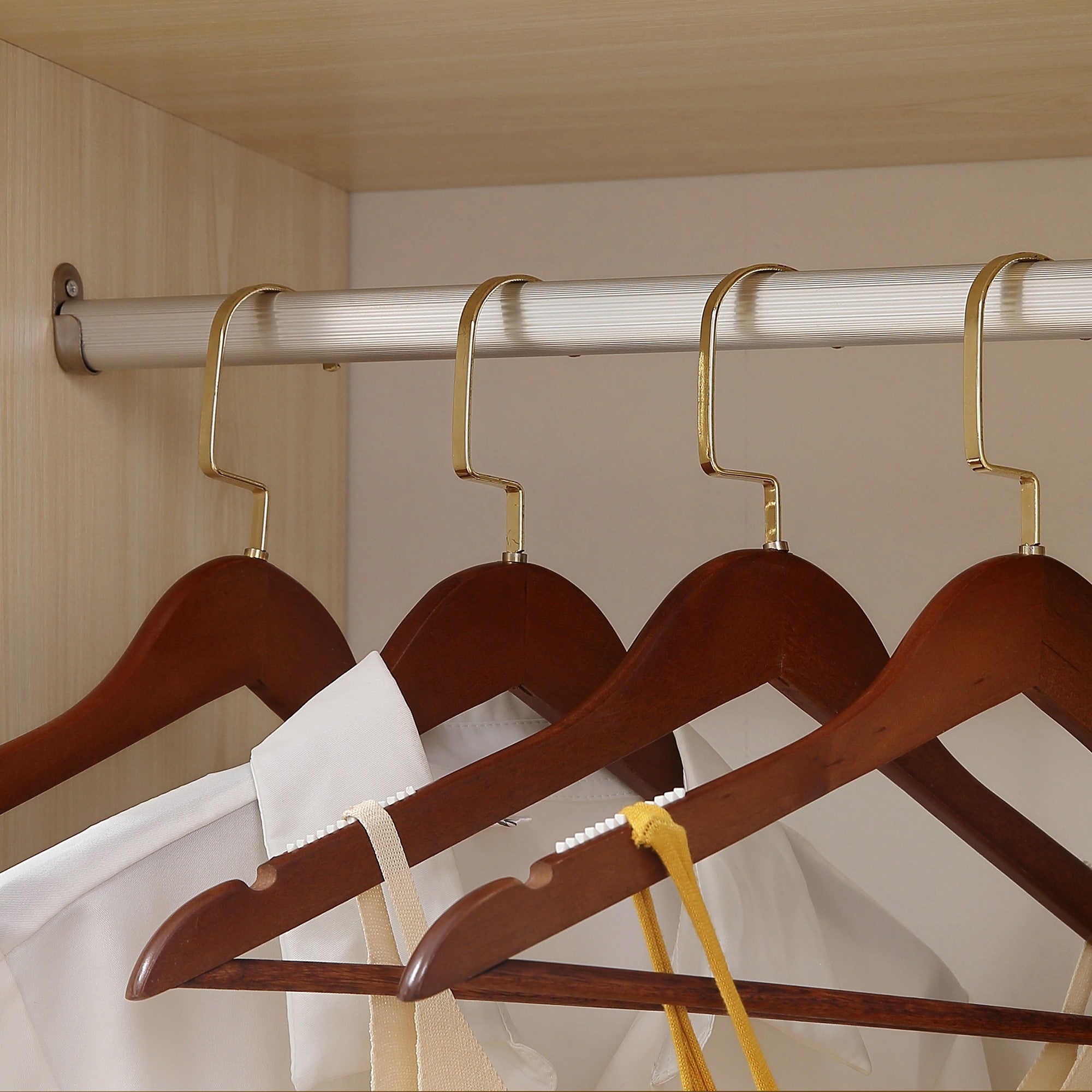 EasyComfort kledingrek met 3 leLPGanken en kledingstang 128 cm, beige