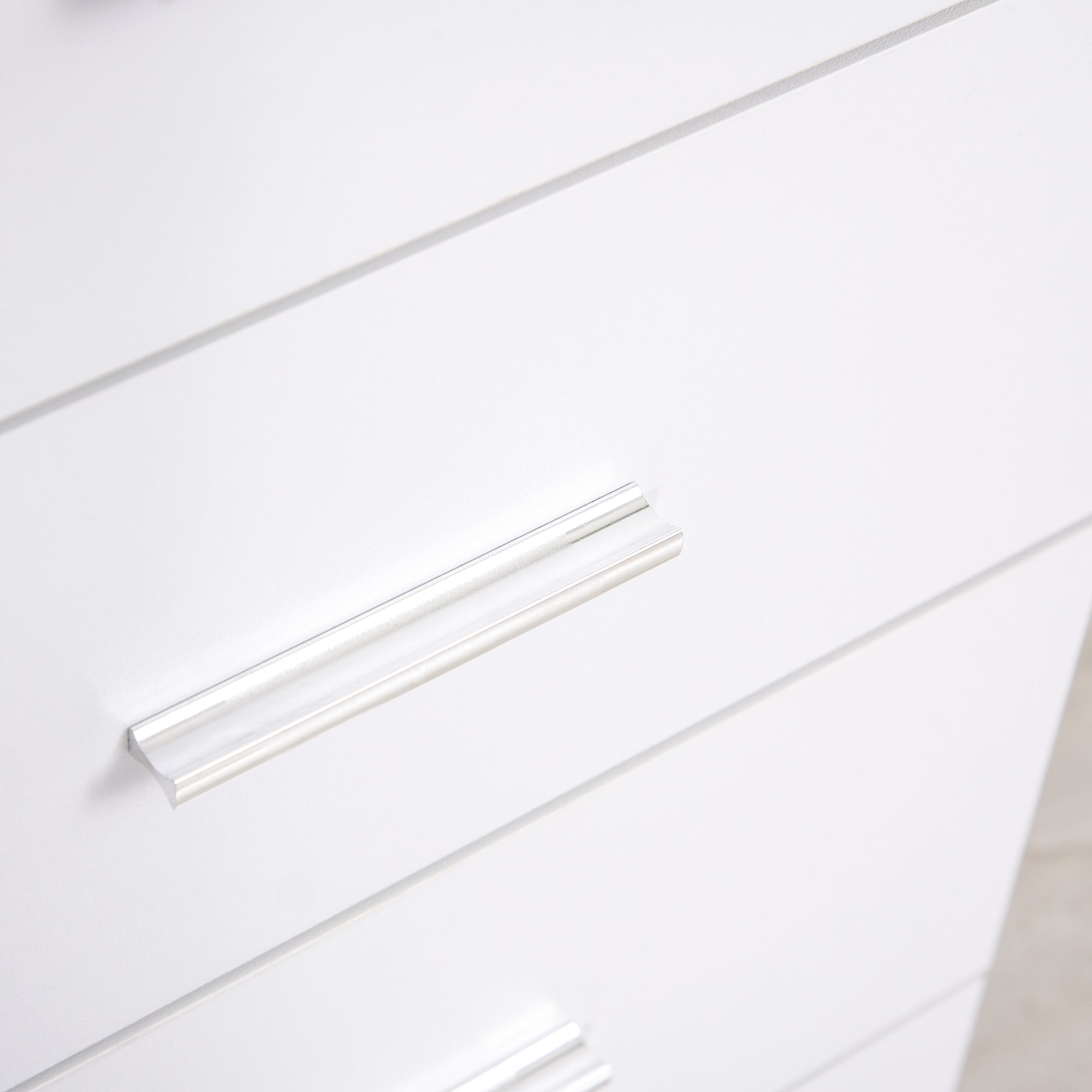 Easycomfort Mobile with Cassetti Cassettiera in Legno per Camera, Cucina, Bagno 90×35×73cm Bianca