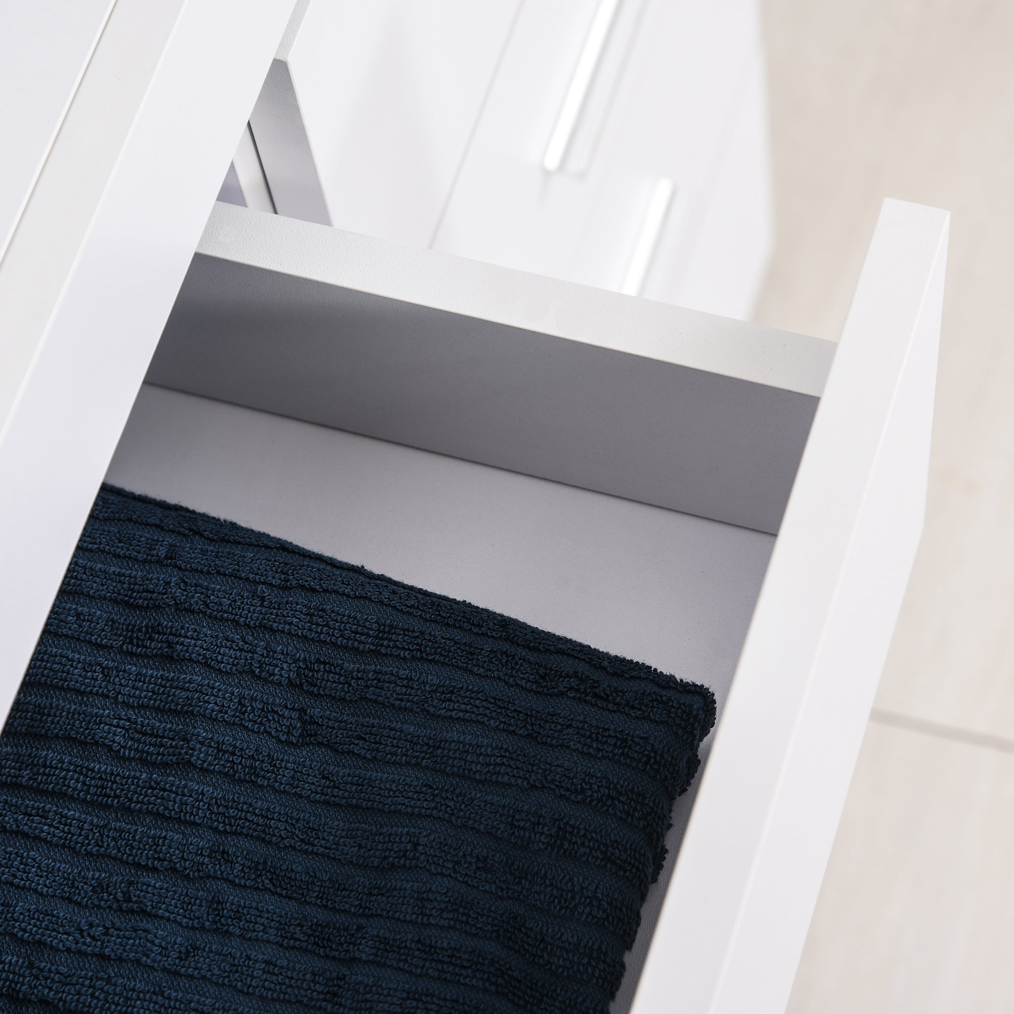 Easycomfort Mobile with Cassetti Cassettiera in Legno per Camera, Cucina, Bagno 90×35×73cm Bianca