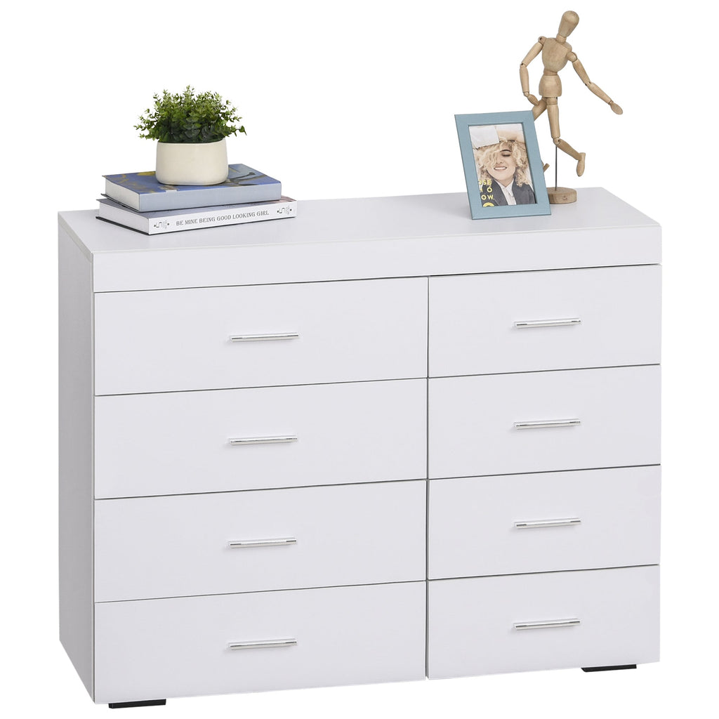 Easycomfort Mobile with Cassetti Cassettiera in Legno per Camera, Cucina, Bagno 90×35×73cm Bianca