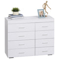 Easycomfort Mobile with Cassetti Cassettiera in Legno per Camera, Cucina, Bagno 90×35×73cm Bianca
