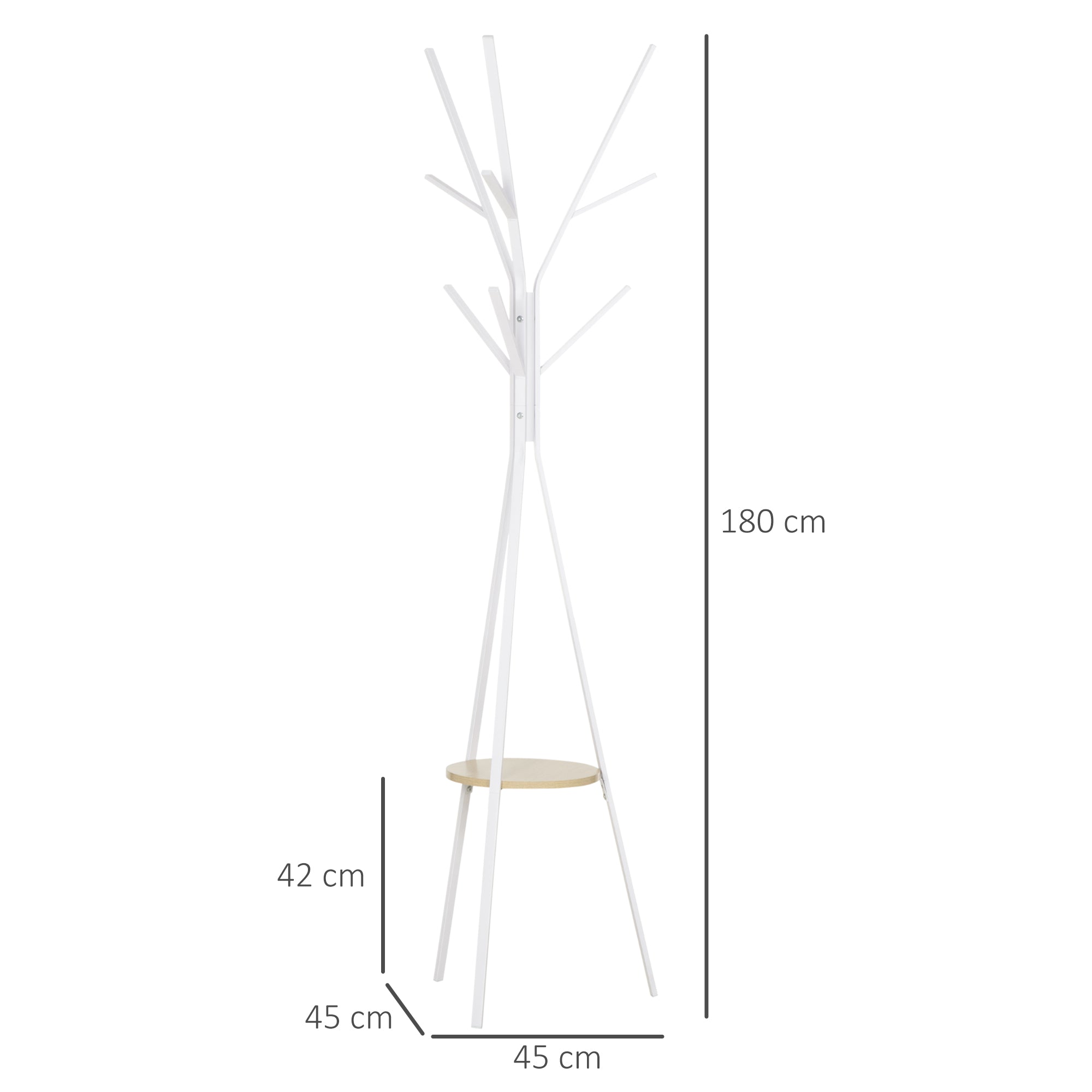 EasyComfort staande kapstok 45x45x180 cm