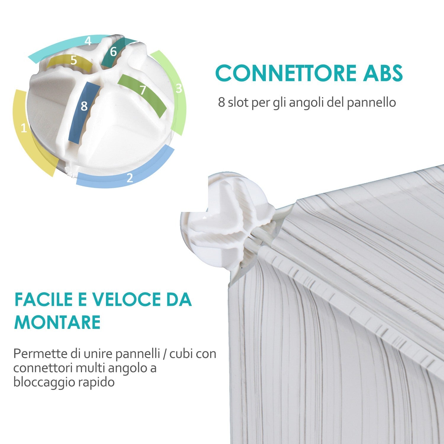 Easycomfort Armadio Modulare Scarpiera in Plastica Guardaroba Scaffale Portascarpe 75×37×73cm white